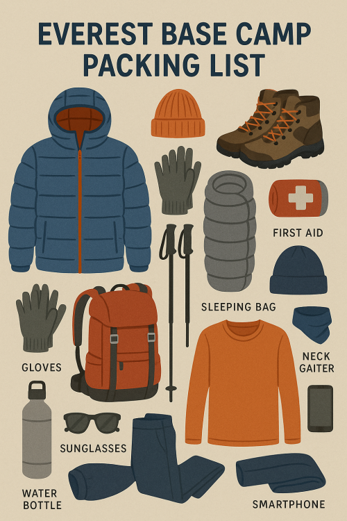 Everest Base Camp Trek Packing List (Updated on 2026)